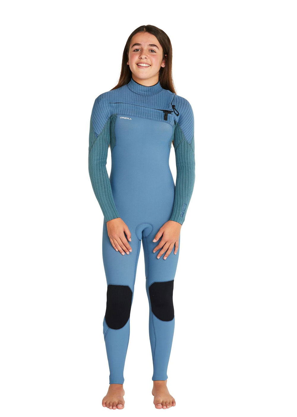 ONeill Girls Hyperfreak Chest Zip Steamer Wetsuit 3/2mm - Youth Surfing & Water Sports Wetsuit for Girls - Perfect for Surfing, Diving & Cold Water Swimming
