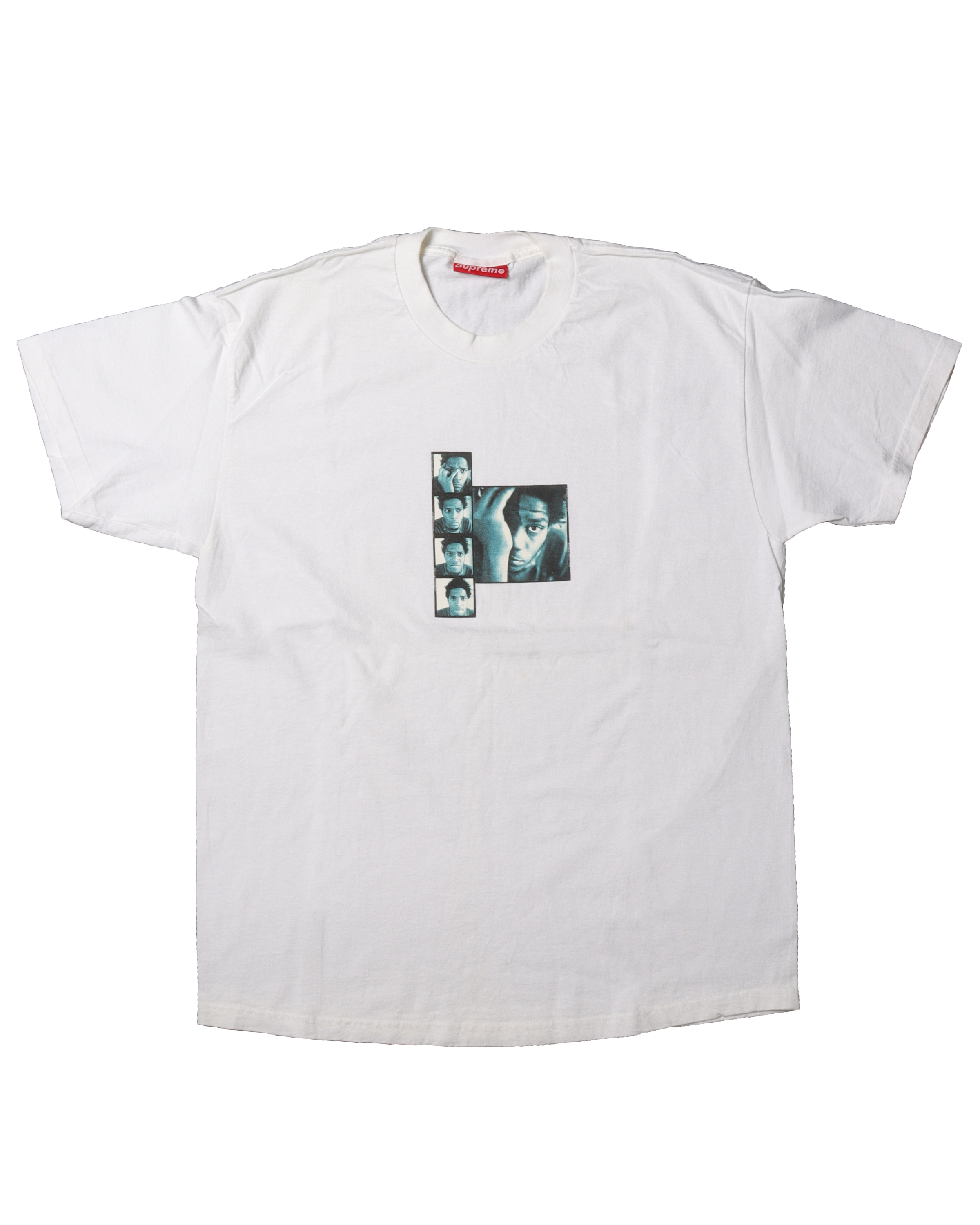 1996 Ari Marcopoulos x Jean Michel Basquiat Vintage White T-Shirt - Limited Edition Artist Collab Tee for Streetwear & Art Collectors | Perfect for Casual Wear, Music Festivals & Urban Fashion