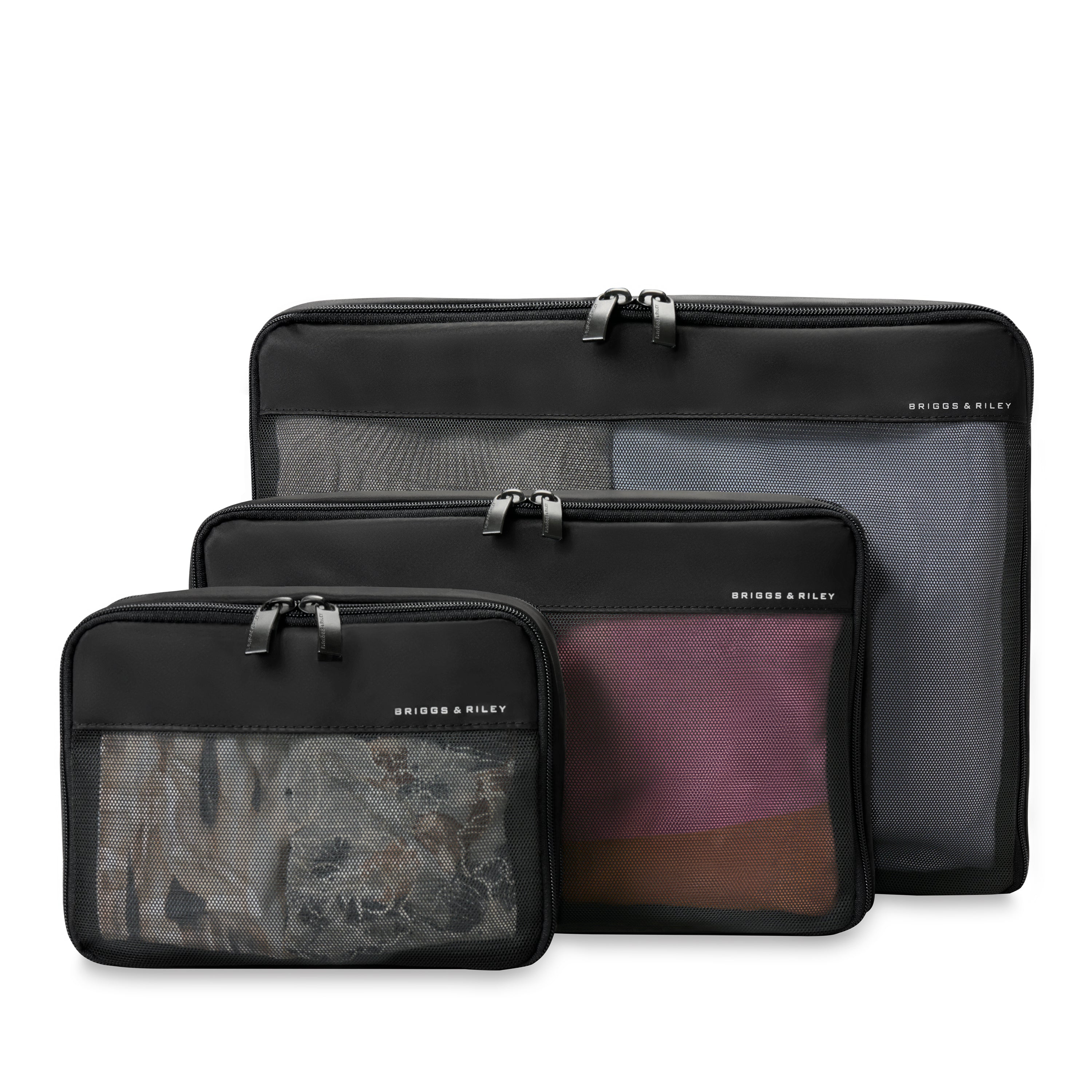 Briggs & Riley Travel Essentials Check In Packing Cube Set - 3-Piece Luggage Organizers for Suitcases | Perfect for Business Trips, Vacations & Weekend Getaways