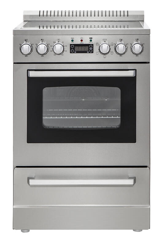 Avanti DER24P3S 24-Inch Deluxe Electric Range with 4 Burners & Oven - Avanti Elite Series Stainless Steel Appliance for Small Kitchens & Apartments - Perfect for Baking, Roasting & Everyday Cooking