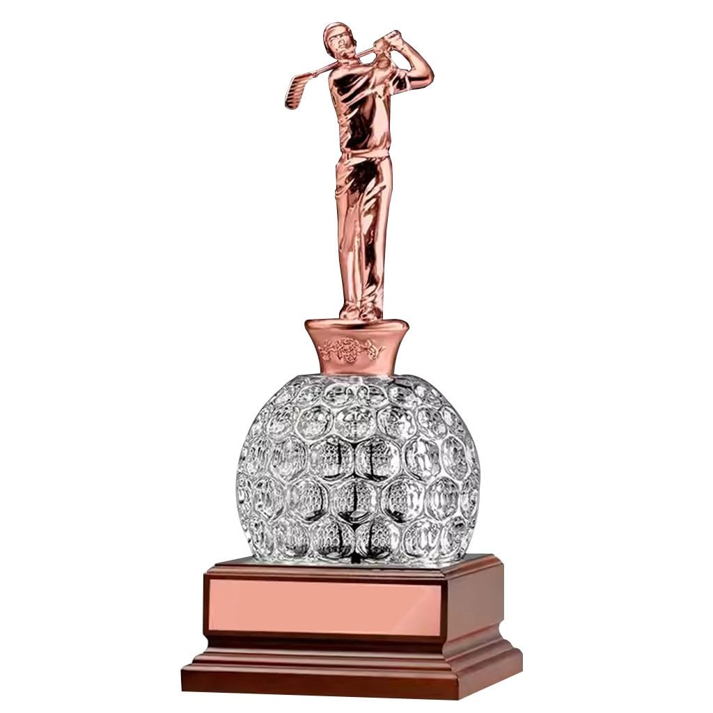 Premium Golf Trophy Awards - Gold Silver Bronze Champion Souvenir for International Golf League | 17x43cm Decorative Ornament | Perfect for Tournaments, Competitions & Office Decor