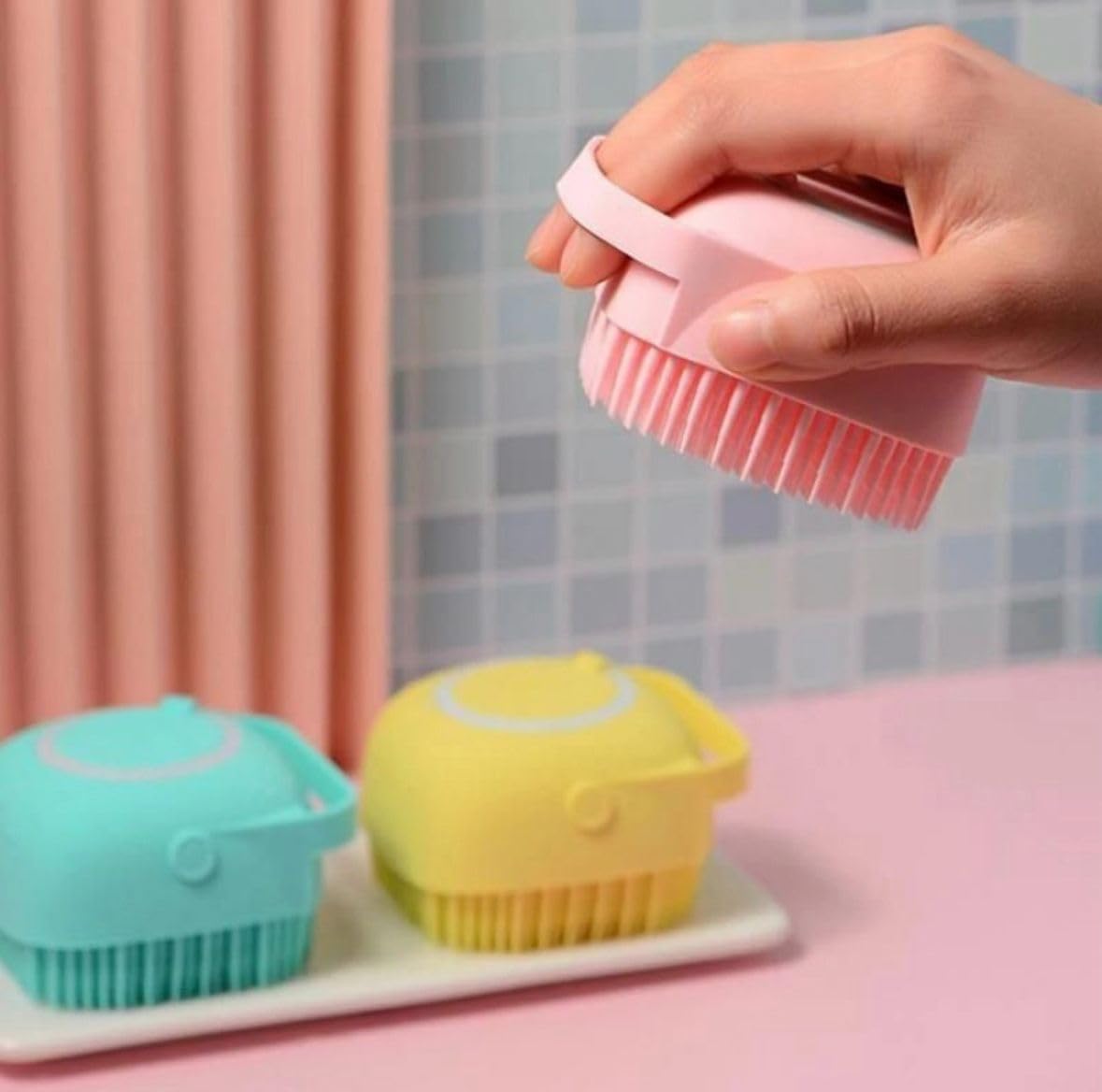 Exfoliating Body Brush for Face & Short Hair - Dry Skin Massage Scrubber with Soft Bristles | Perfect for Shower, Bath & Spa Relaxation