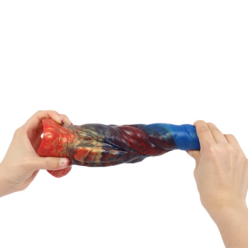 BeHorny Liquid Silicone Dildo - Realistic Alien/Fido Design with Strong Suction Cup | Adult Sex Toy for Couples & Solo Play | Perfect for BDSM, Roleplay & Bedroom Fun