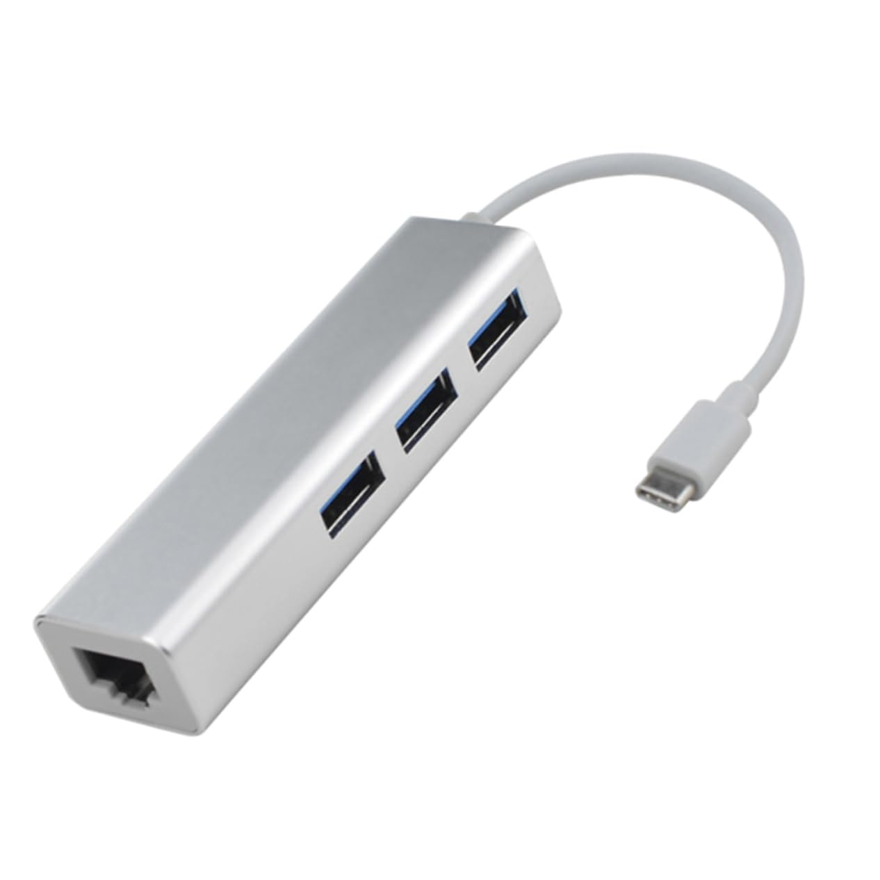 HEMOTON USB C to Ethernet Hub - 3 Port Type C Adapter with USB A, Gigabit Ethernet Converter - White | Perfect for MacBook, iPad Pro, Surface & More | Home Office & Travel Networking Solution