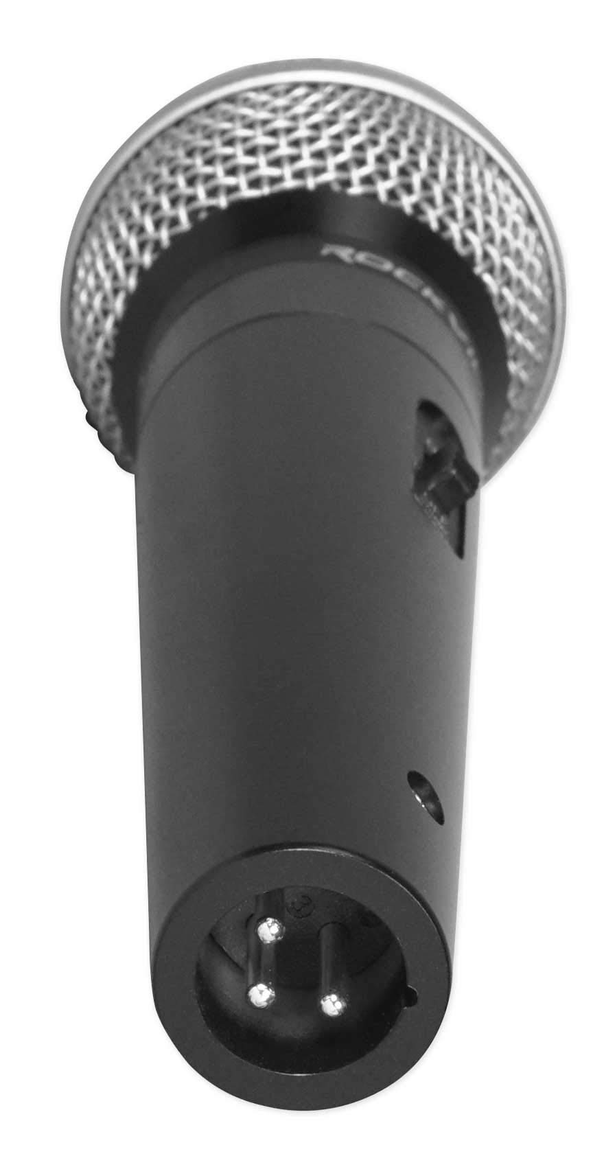 Rockville 3-Pack Professional Metal Dynamic Microphones with Carrying Case & Boom Stands - Perfect for Live Performances, Studio Recording & Podcasting