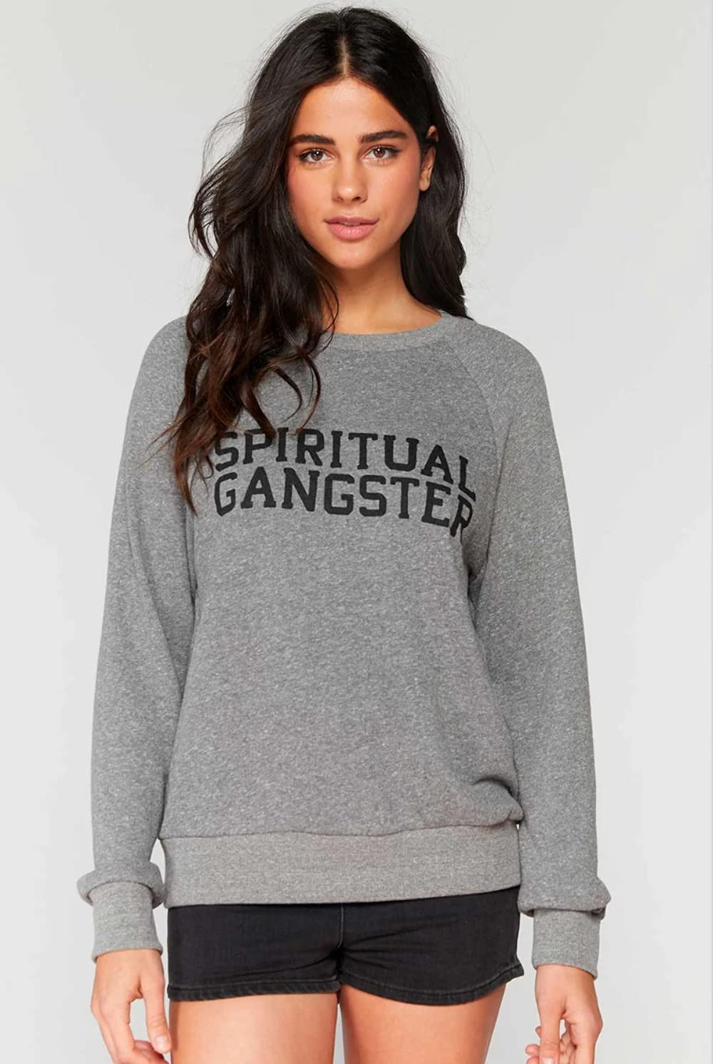 Spiritual Gangster Varsity Old School Sweatshirt | Vintage Inspired Pullover Hoodie | Yoga & Meditation Comfort Wear