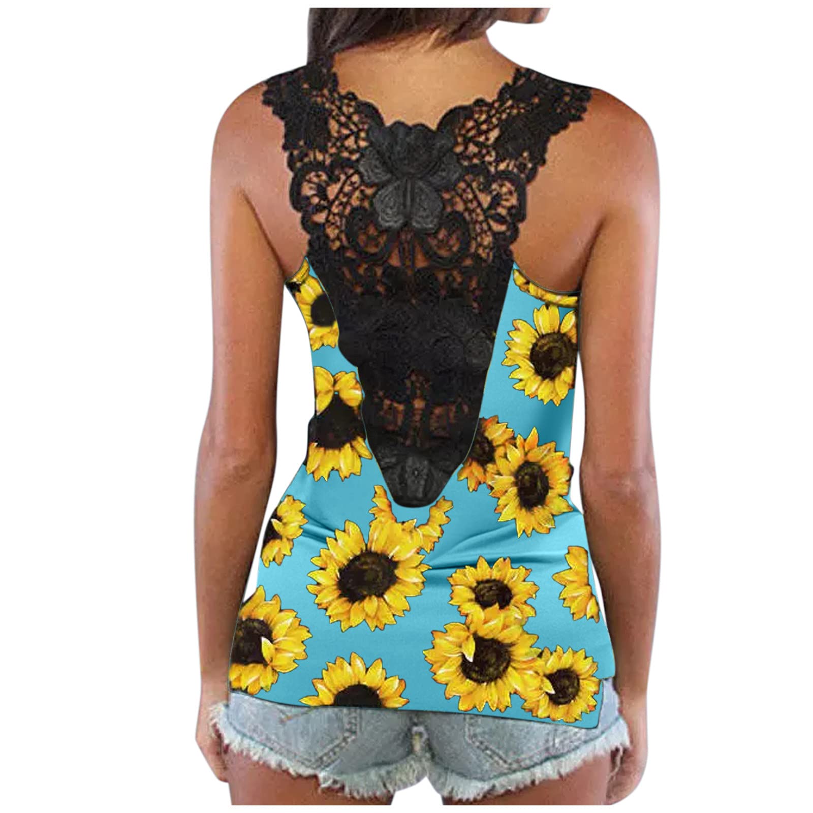 Boho Floral Print Women's V-Neck Cami Shirt - Loose Fit Sleeveless Tank Top for Casual Wear, Summer Outfits & Beach Vacations