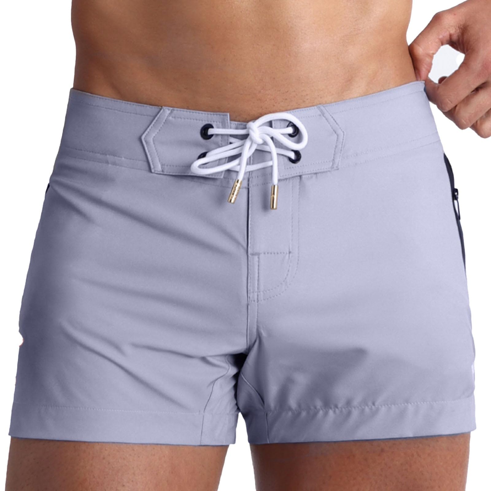 Bang Men's Swim Trunks - Quick-Dry Stretch Flex Shorts with Adjustable Waistband - Premium Beach & Pool Swimwear for Vacation, Surfing & Water Sports