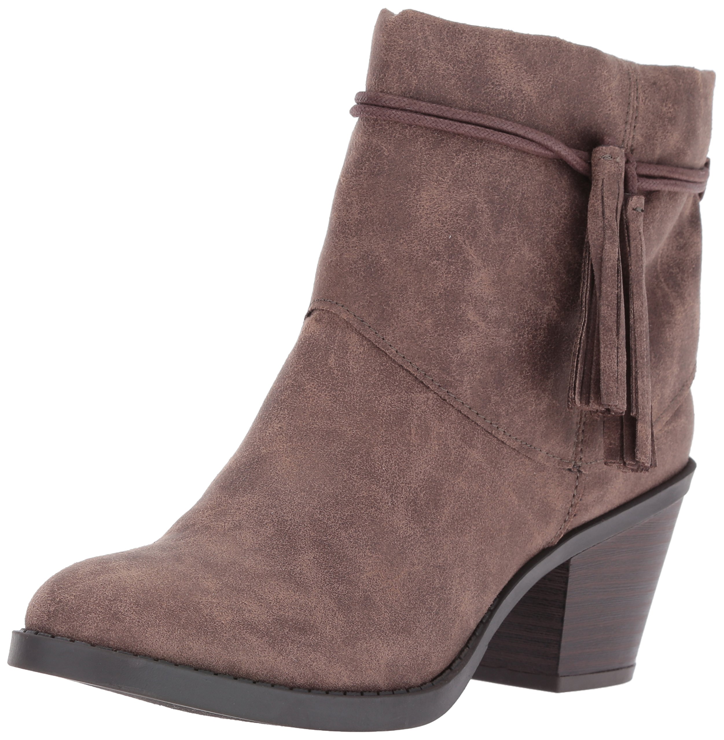 Rampage Women's Talk Back Ankle Bootie - Stylish Chunky Heel Booties for Fall & Winter | Comfortable Casual & Party Shoes for Women | Perfect for Office, Date Night & Outfits