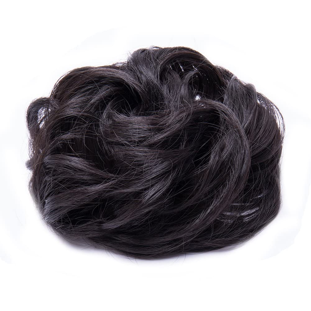 BeatStock 1PC Brown Rubber Hair Bun for Women - Perfect for Workouts, Yoga & Everyday Hairstyles