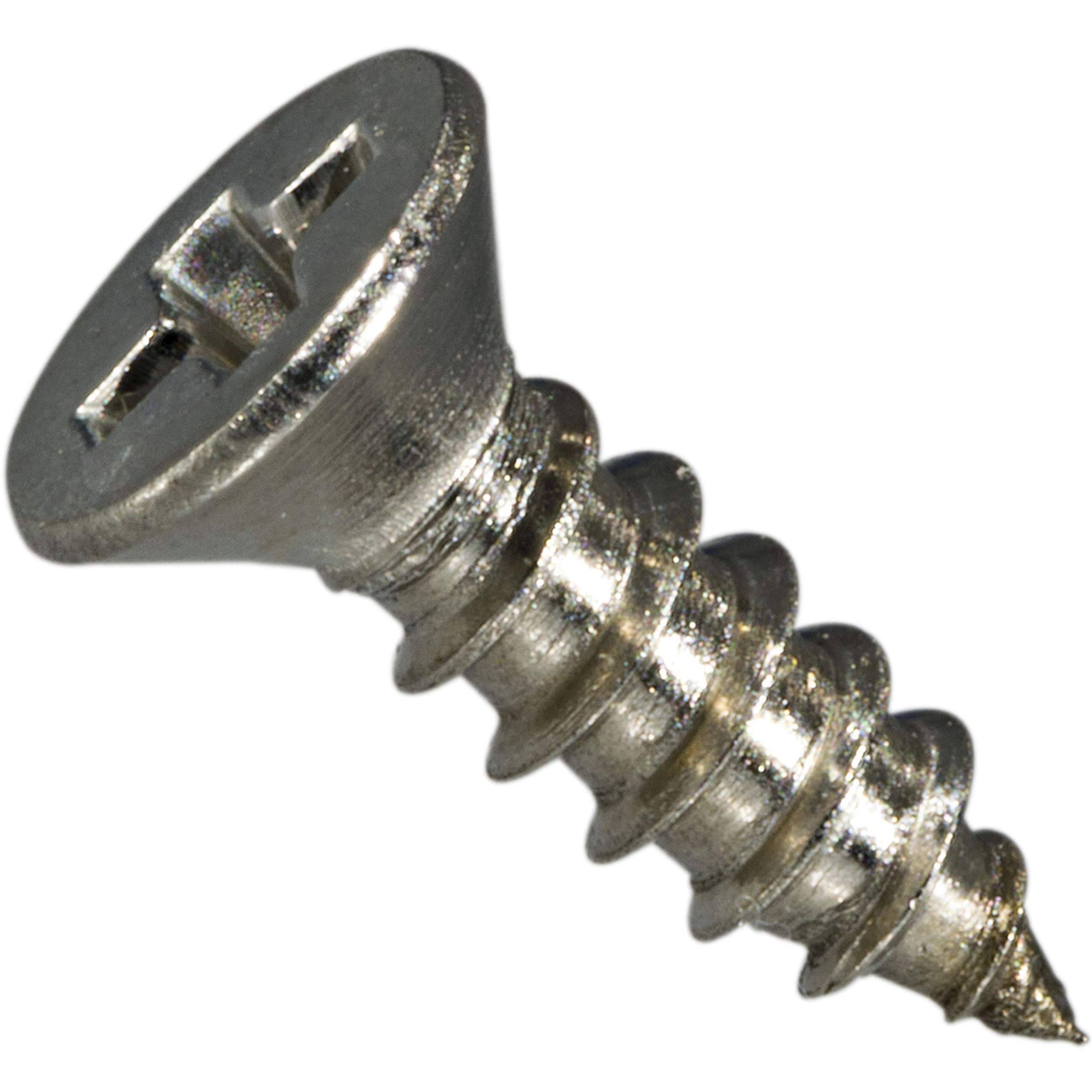 Phillips Flat Head Sheet Metal Screws 4 x 3/8 Inch - 100 Pack - Self-Tapping Screws for Metal, Wood & DIY Projects - Perfect for HVAC, Roofing & Automotive Repairs