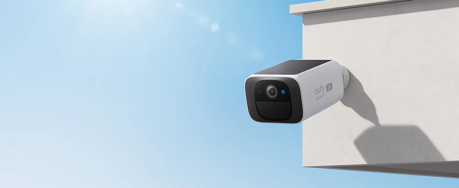 Solocam S220 Solar-Powered 2K WiFi Security Camera - Outdoor Wireless Battery Camera for Home Surveillance, Weatherproof Night Vision for Backyard, Garage & Garden Monitoring