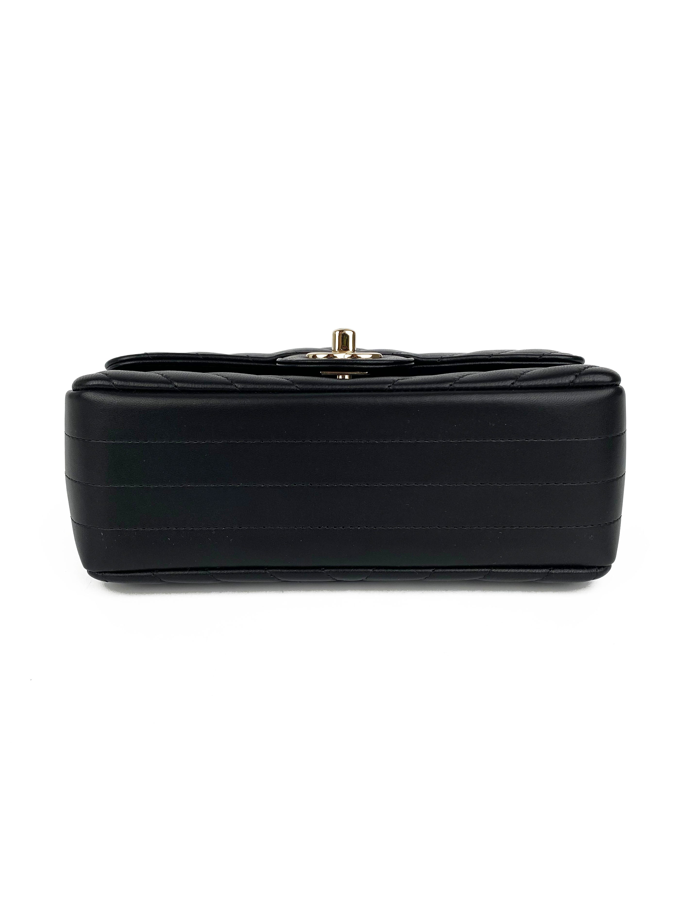 Chanel Mini Black Chevron Classic Flap Bag - Luxury Crossbody Purse for Women | Perfect for Evening Events, Date Nights & Special Occasions
