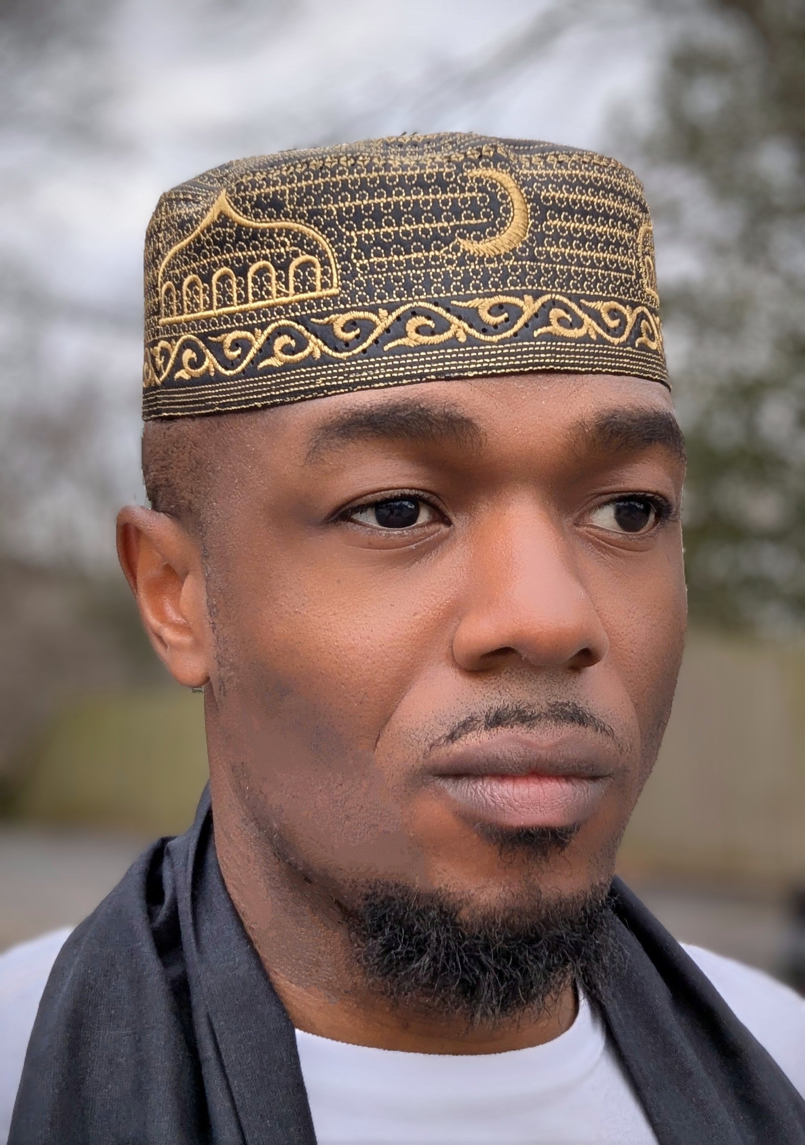 Dupsie's Noor Al Dua African Kufi Prayer Cap - Traditional Islamic Kofia Hat for Men (DPHBGPH7) - Perfect for Daily Prayers, Mosque Worship & Cultural Events