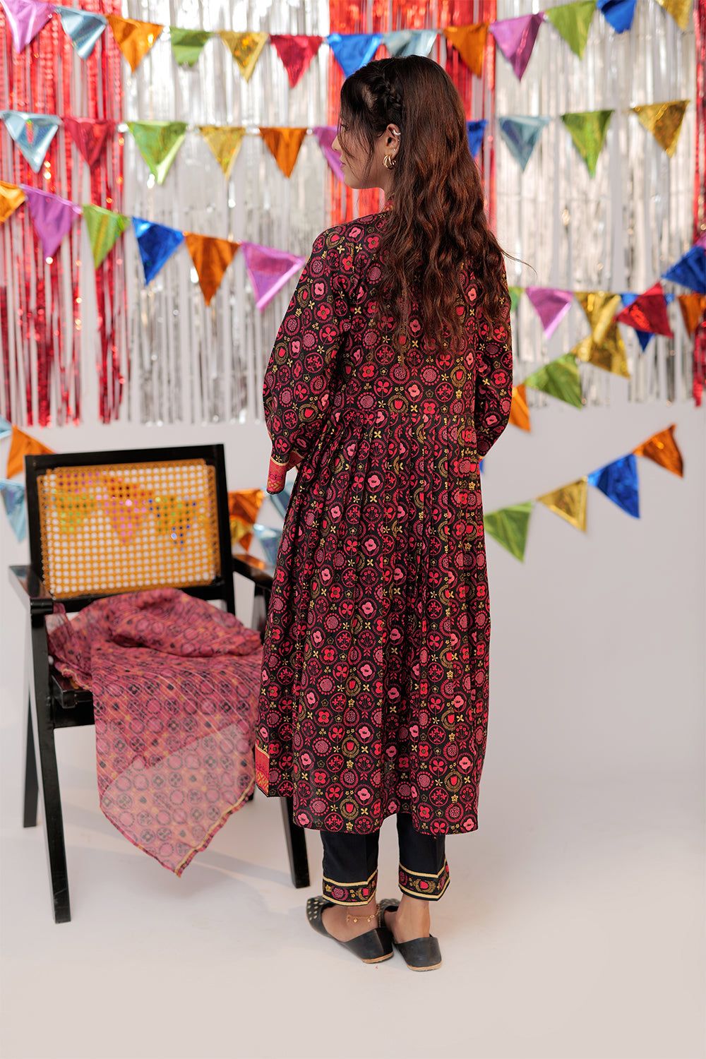Premium Cotton Gold Print Lawn 3-Piece Stitched Suit for Women - Elegant Senorita Outfit for Parties, Weddings & Special Occasions