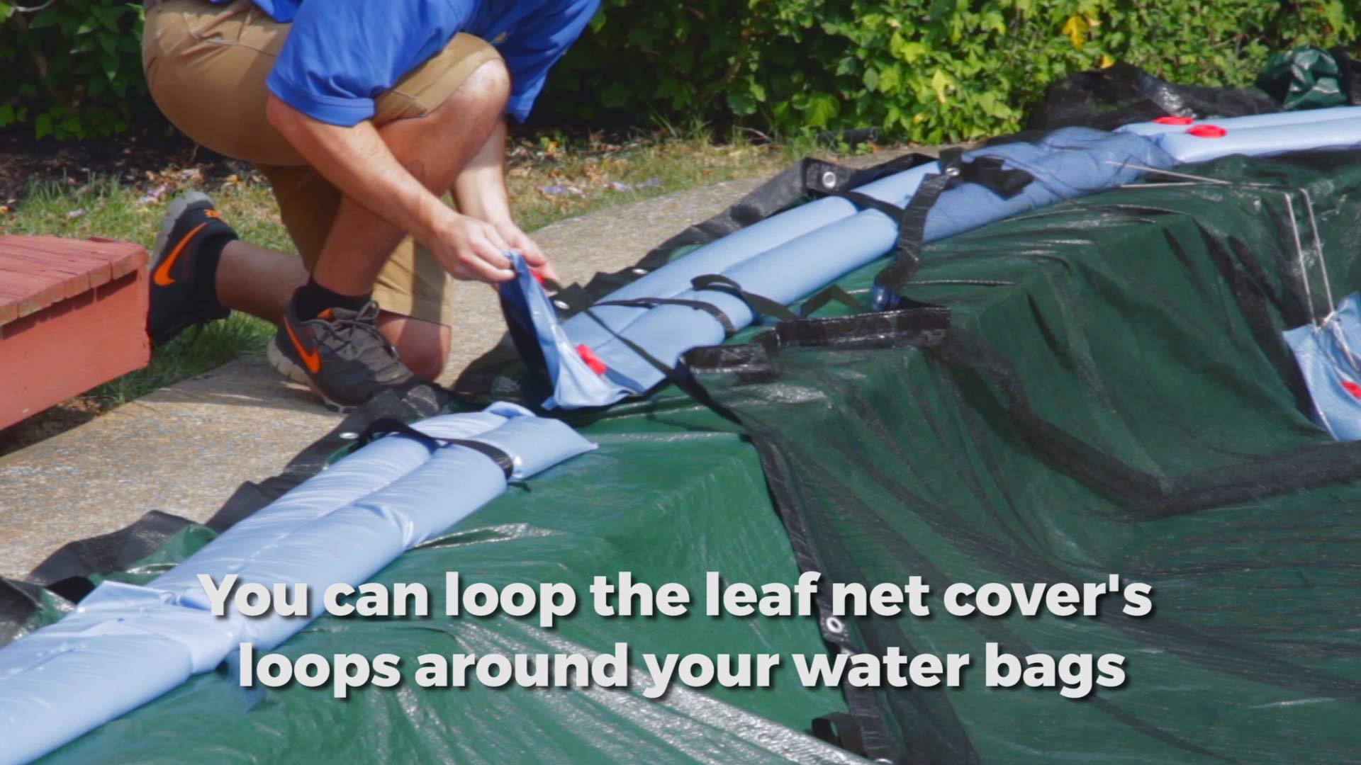 Buffalo Blizzard 18x36ft Rectangle Leaf Net Cover for In-Ground Swimming Pools | Heavy Duty Winter Pool Cover Protector to Keep Leaves & Debris Out | Perfect for Fall Season & Winter Pool Maintenance