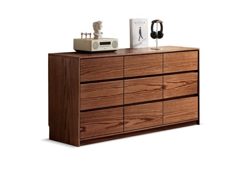 Solid Oak & Black Walnut Wood Storage Drawer - Handcrafted Wooden Organizer for Bedroom, Office, or Kitchen - Perfect for Jewelry, Utensils & Home Organization