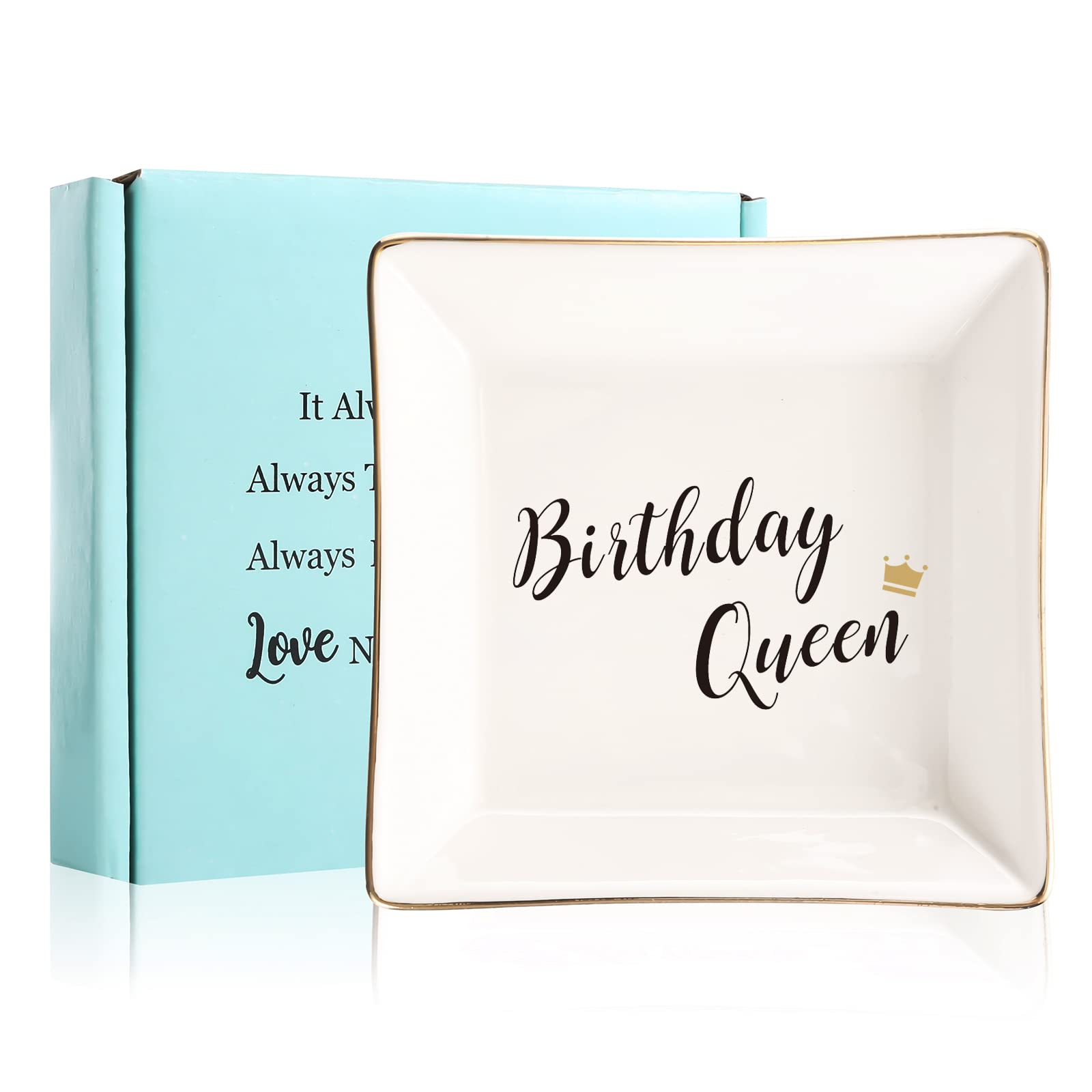 JOYIMARR Ceramic Jewelry Dish - Elegant Ring Holder & Trinket Tray for Women | Perfect Birthday Gift for Her, Friends, Wife & Mom | Ideal for Home Decor, Vanity Organizer & Wedding Gift