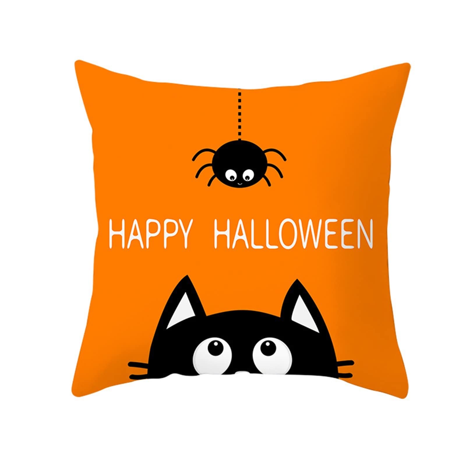 Halloween Throw Pillow Covers 18x18 Inch - 4PC Linen Square Pillow Cases for Couch, Sofa & Home Decor - Thanksgiving & Fall Decorative Pillow Covers (Set of 4) - Perfect for Living Room, Bedroom & Seasonal Home Styling
