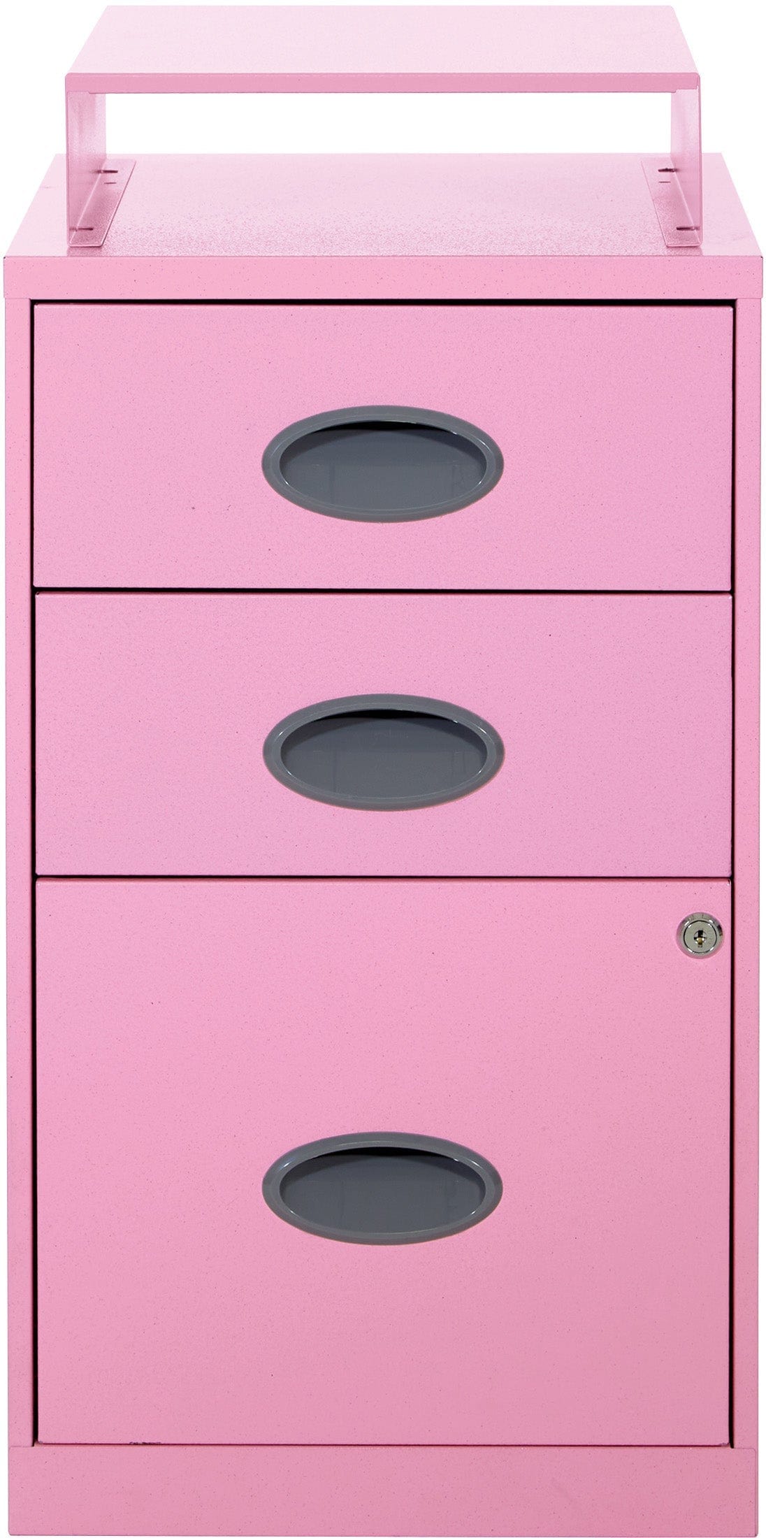 Office Star 3-Drawer Metal File Cabinet - Letter Size, Lockable Storage for Home & Office Organization [CF3DR] - Perfect for Document Filing, Office Supplies Storage & Workspace Organization