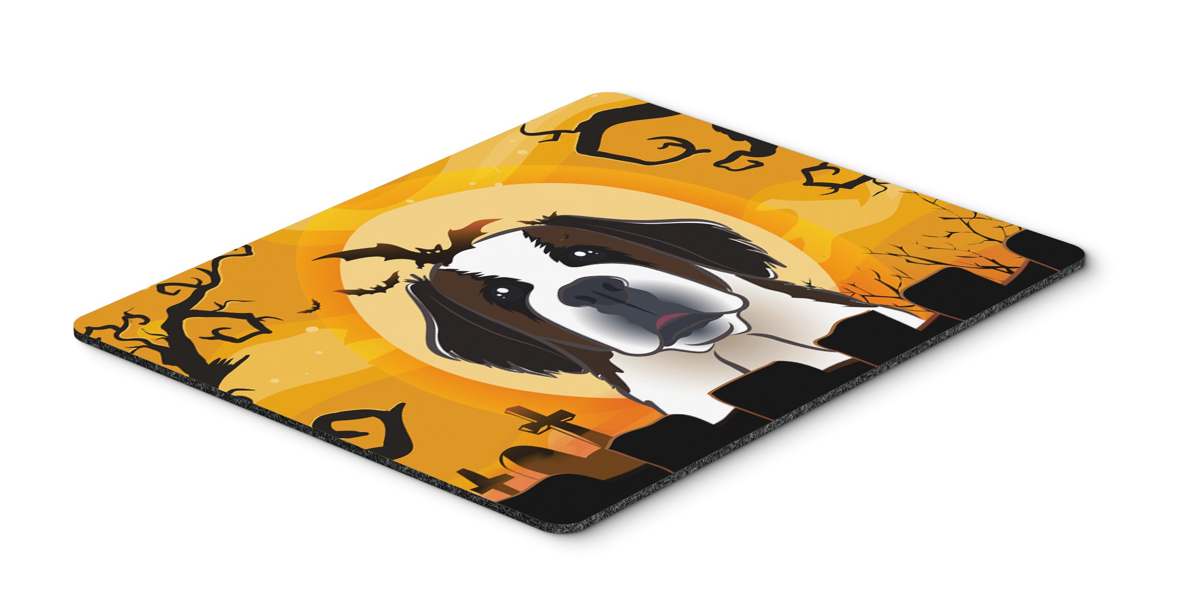 Halloween Saint Bernard Mouse Pad - Large Washable Non-Slip Desk Mat for Home Office, Gaming & Computer Work | Cute Dog-Themed Hot Pad & Trivet for Kitchen Decor | Perfect Gift for Pet Lovers