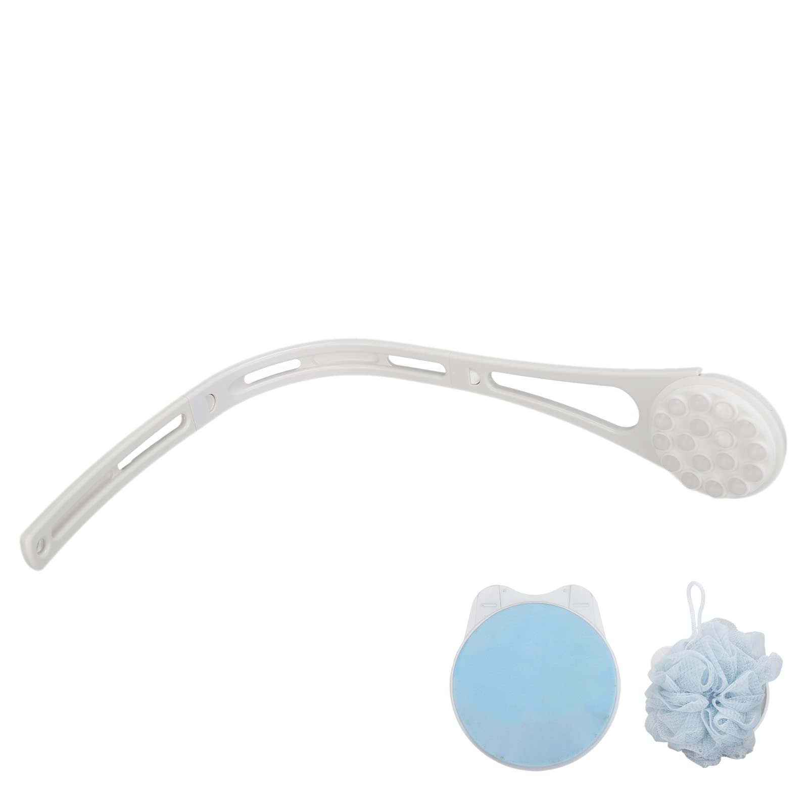3-in-1 Back Bath Brush with Long Handle - Exfoliating & Cleansing Shower Brush for Adults & Kids - Perfect for Hard-to-Reach Areas & Spa-Like Experience at Home