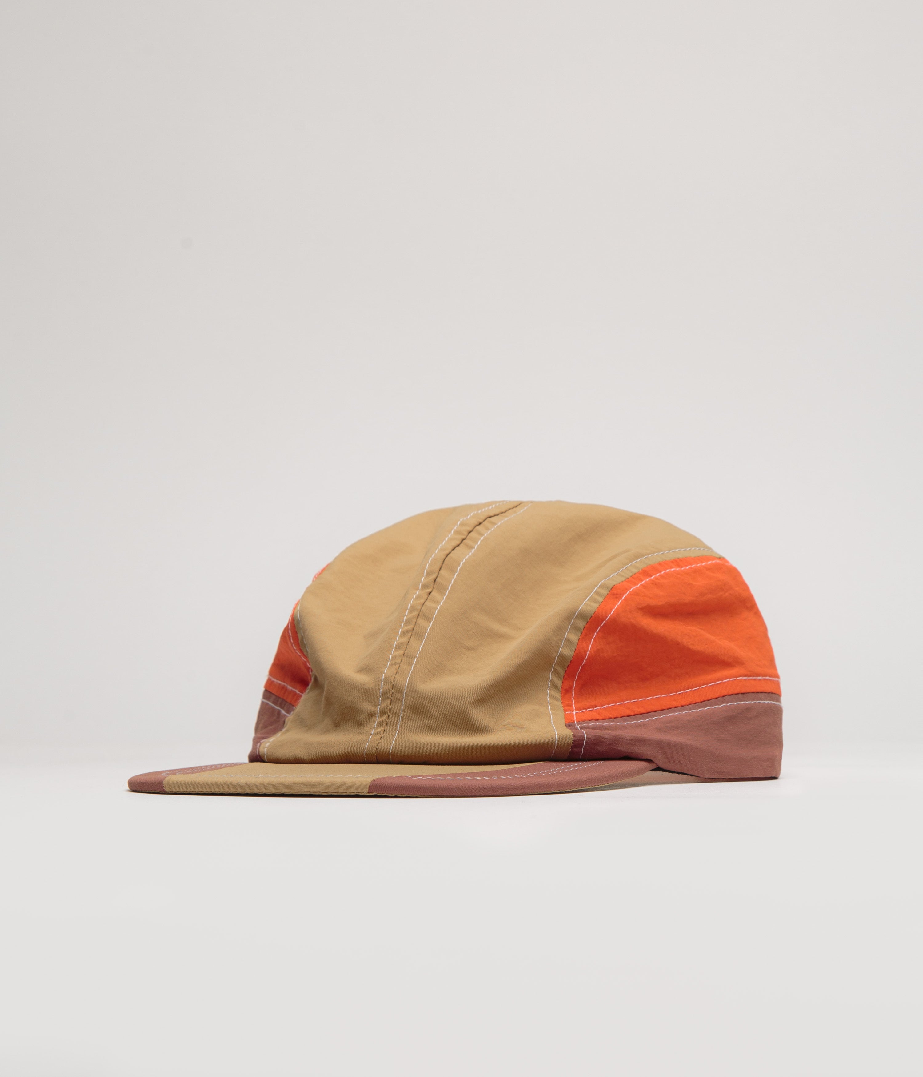 Butter Goods Stream 4-Panel Snapback Cap - Khaki & Citrus Colorway - Streetwear Fashion Hat for Men & Women | Perfect for Skateboarding, Hip-Hop Style & Urban Outfits