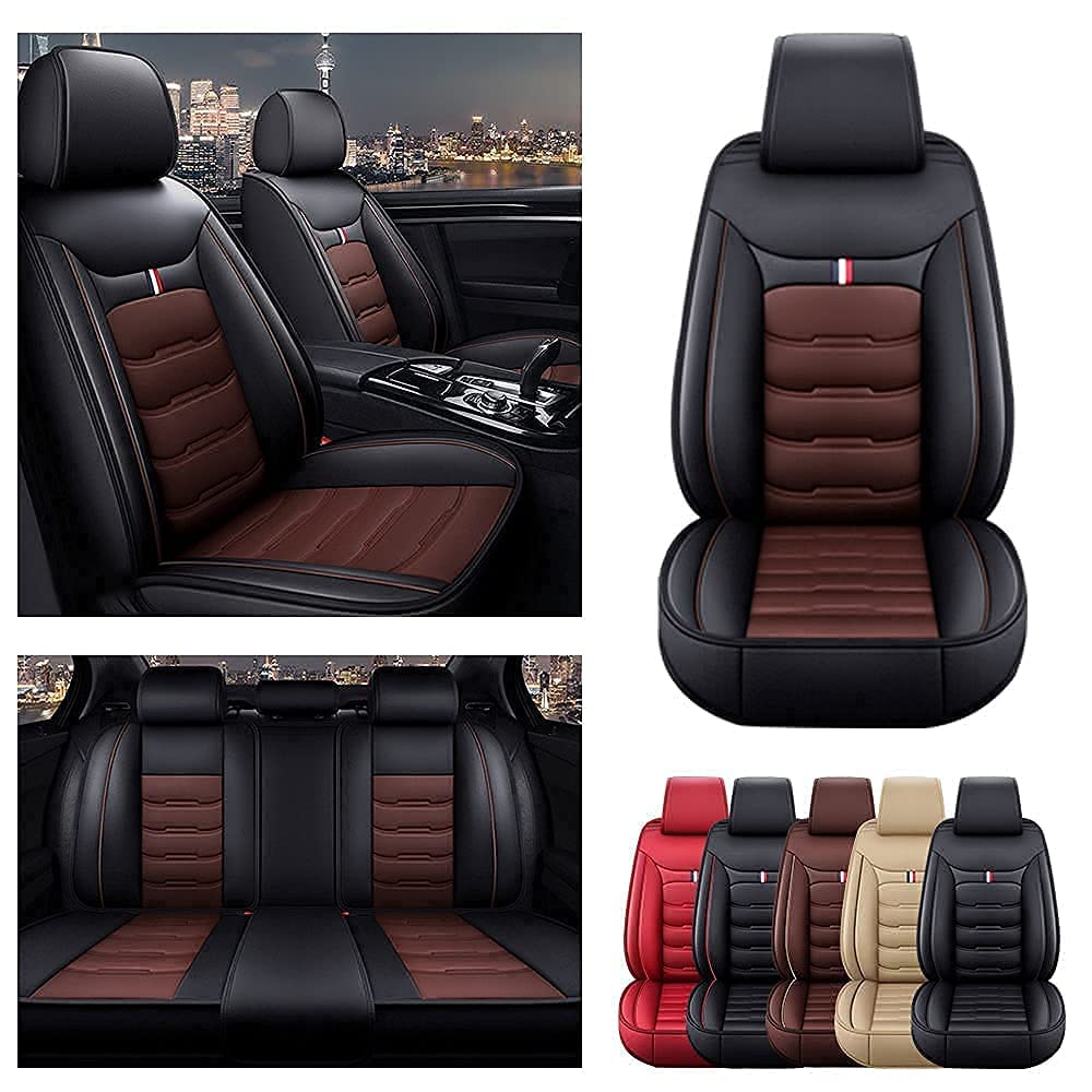 Premium Custom Car Seat Covers for Audi Q3 2015-2022 - 5-Seat Full Set PU Leather Protectors with Waterproof & Airbag Safety - Perfect for Daily Commute, Road Trips & Car Interior Protection