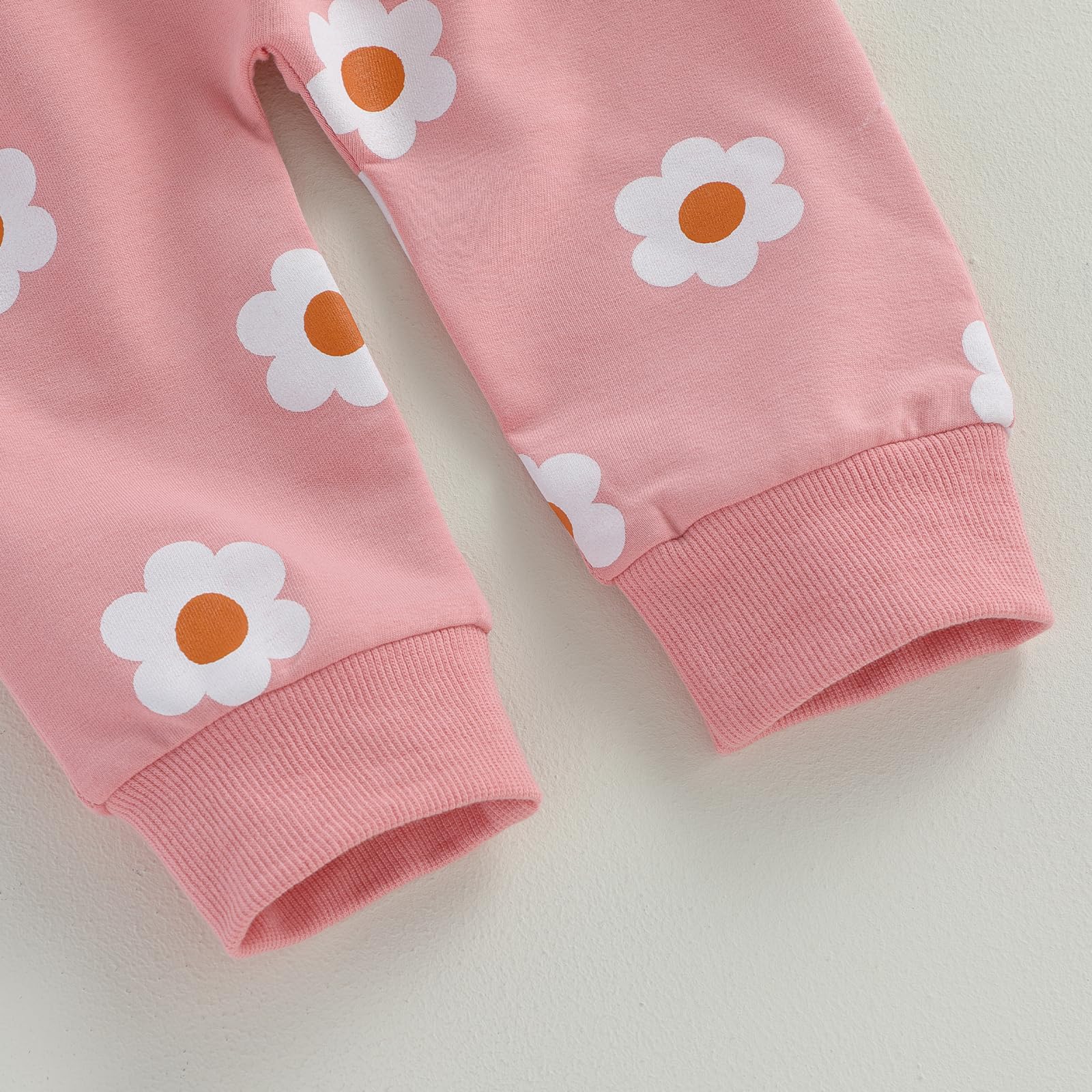 Hnyenmcko Newborn Baby Girl Outfits Set - Waffle Knit Long Sleeve Floral Sweatshirt Top & Pants for Infant | Fall Winter Warm Clothes | Perfect for Family Photos, Holiday Gifts & Daily Wear