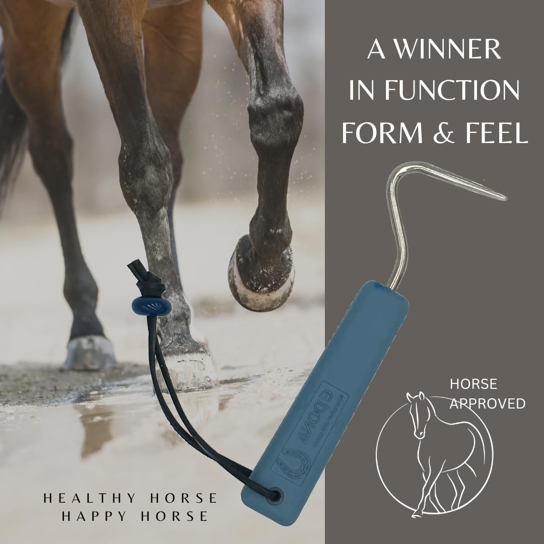 Epona Winning Hoof Pick - Stainless Steel Horse Grooming Tool for Cleaning Hooves | Perfect for Equestrian Care, Stable Maintenance & Horse Health (Great Gift for Horse Lovers)