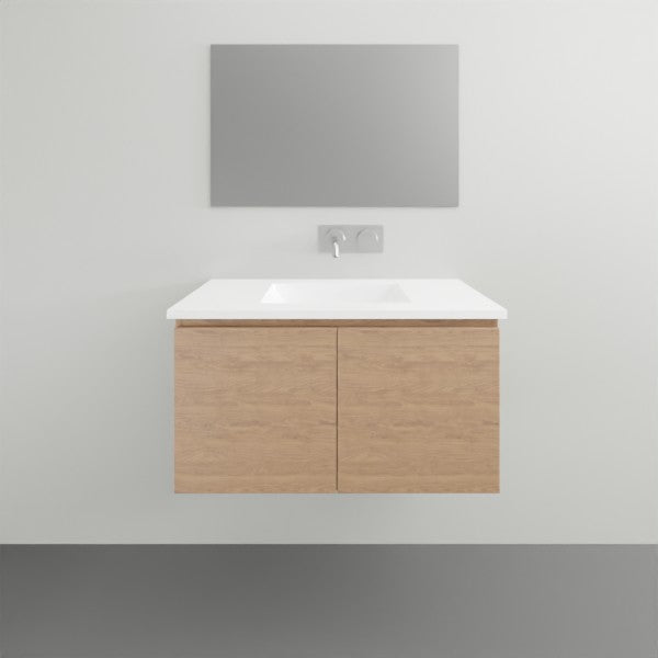 ADP Glacier Lite All Door Slim Vanity with Ceramic Top - Modern Bathroom Sink Cabinet for Small Spaces, Powder Rooms & Guest Baths