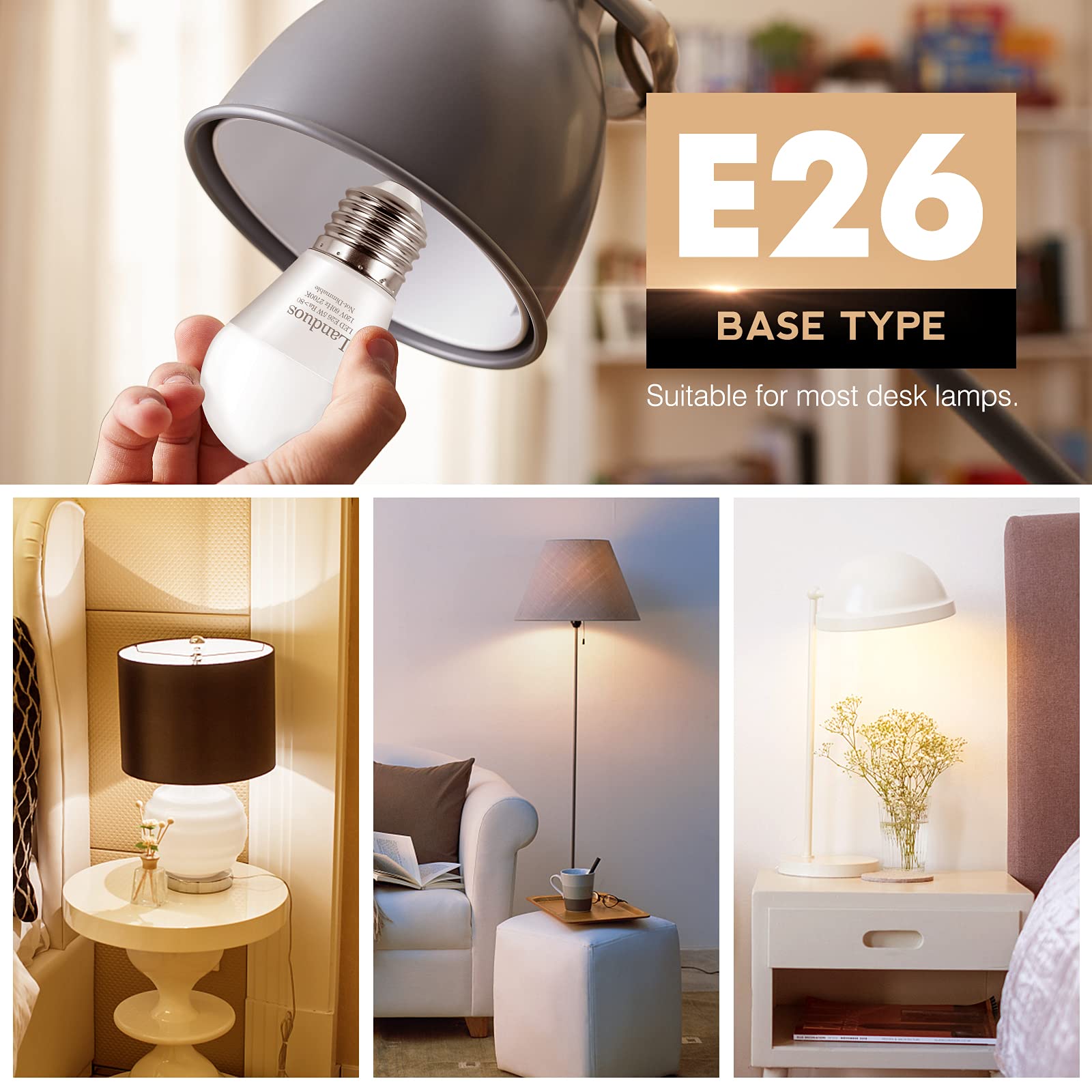 25W Equivalent LED Light Bulbs 2700K Warm White, A15 E26 Base, 3W Low Wattage Energy Saving Bulb - Perfect for Night Lights, Table Lamps, and Cozy Home Lighting