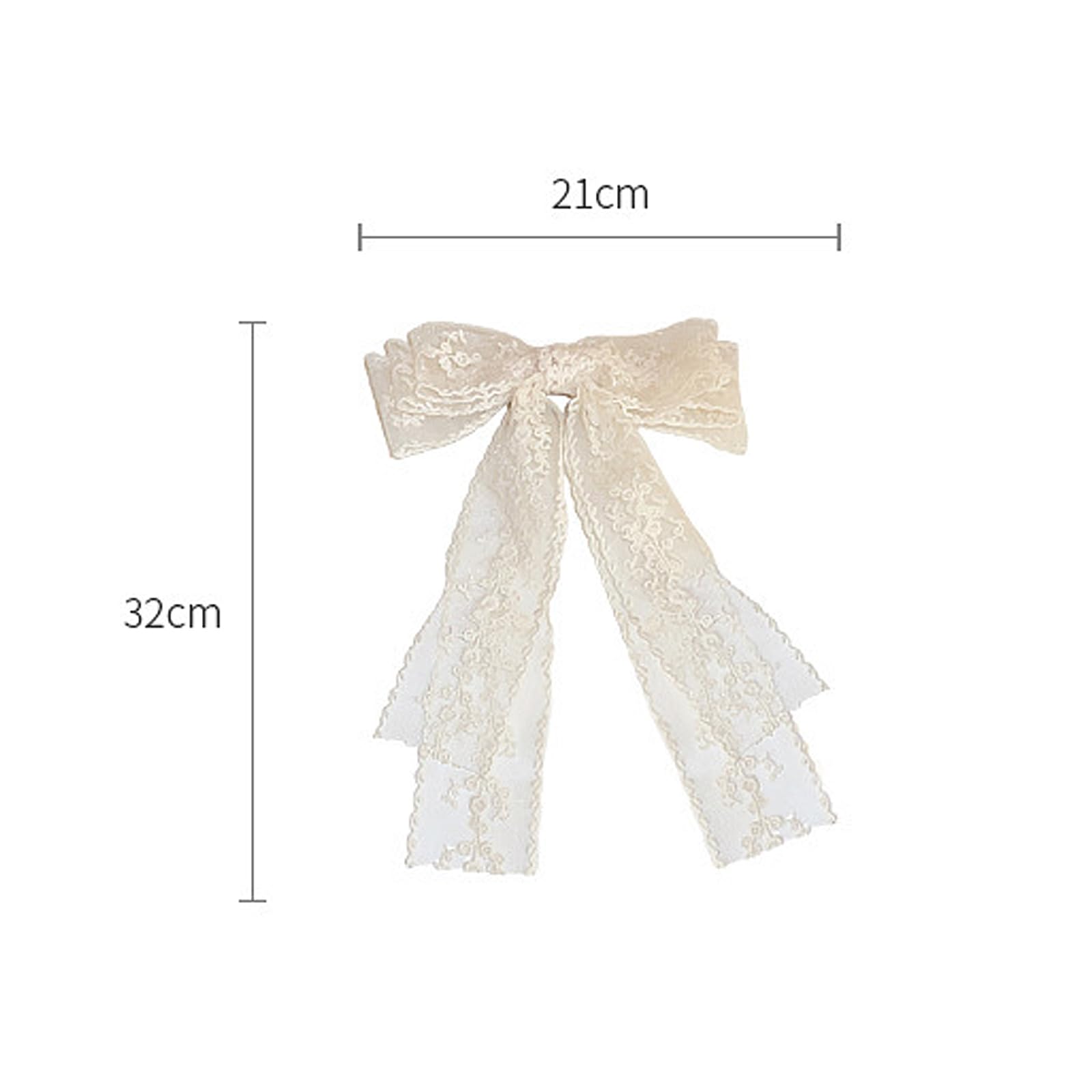Elegant Lace Hair Bows and Clips Set - Cute Alligator Barrettes Hair Accessories for Women & Girls | Perfect for Weddings, Prom, Bachelorette Parties, Bridal Showers & Everyday Wear