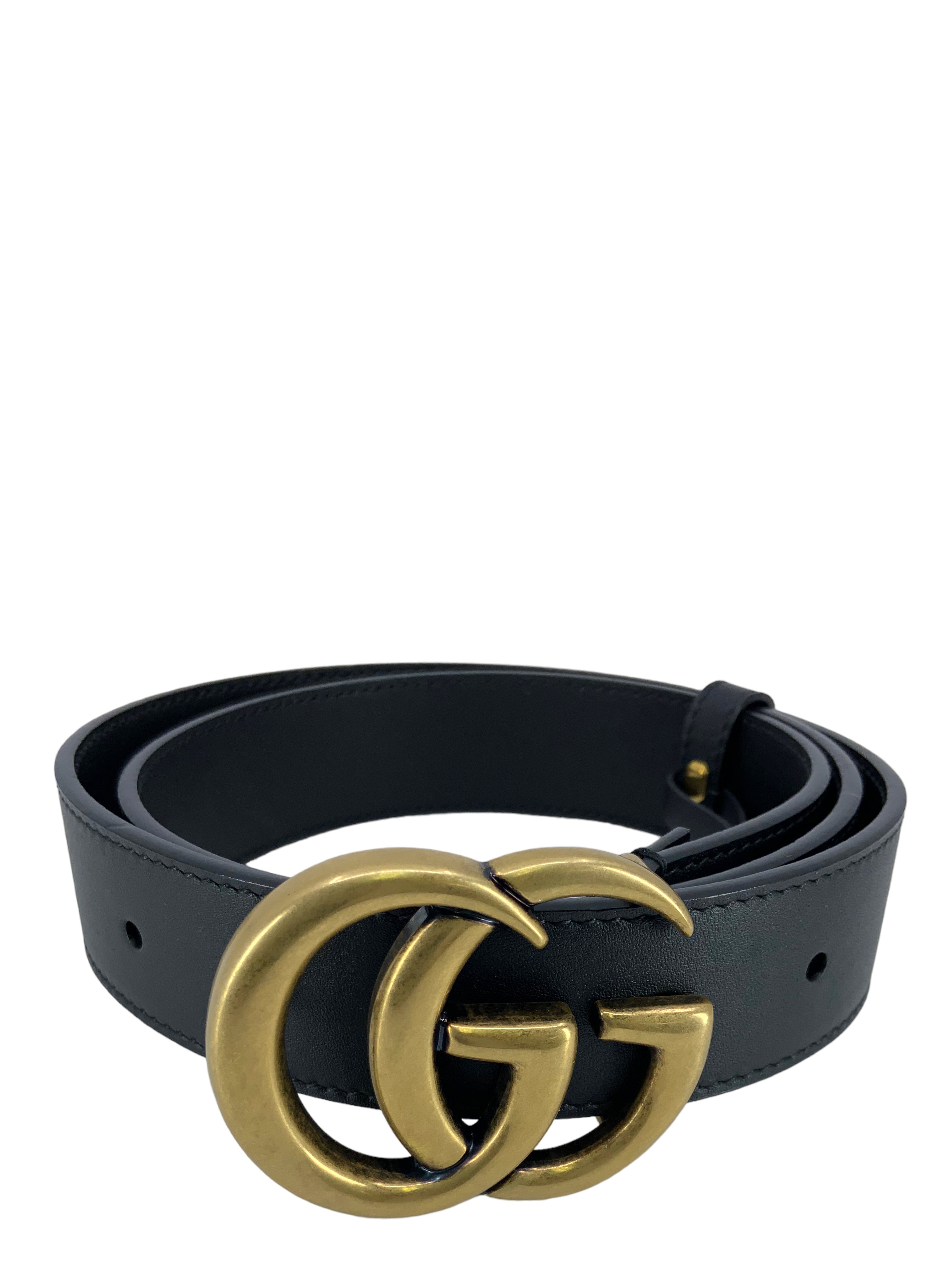 GUCCI GG Marmont Leather Belt for Women & Men - 75 Size Adjustable Waist Strap | Fashion Accessory for Jeans, Dresses & Office Wear