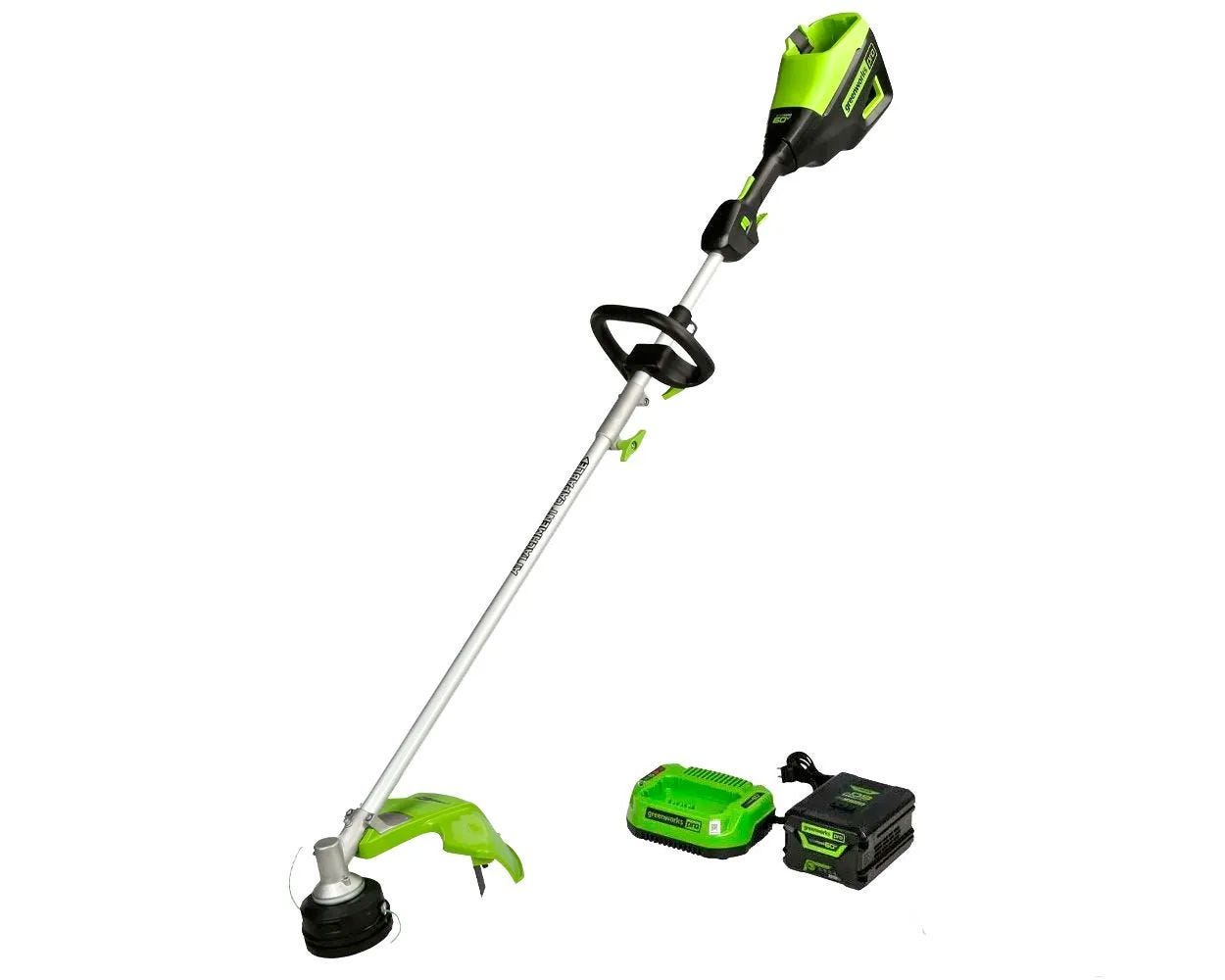 60V 16-Inch Cordless Battery String Trimmer with 10-Inch Cultivator Attachment Combo Kit - Includes 4.0Ah Battery & Charger - Perfect for Lawn Care, Yard Maintenance & Landscaping