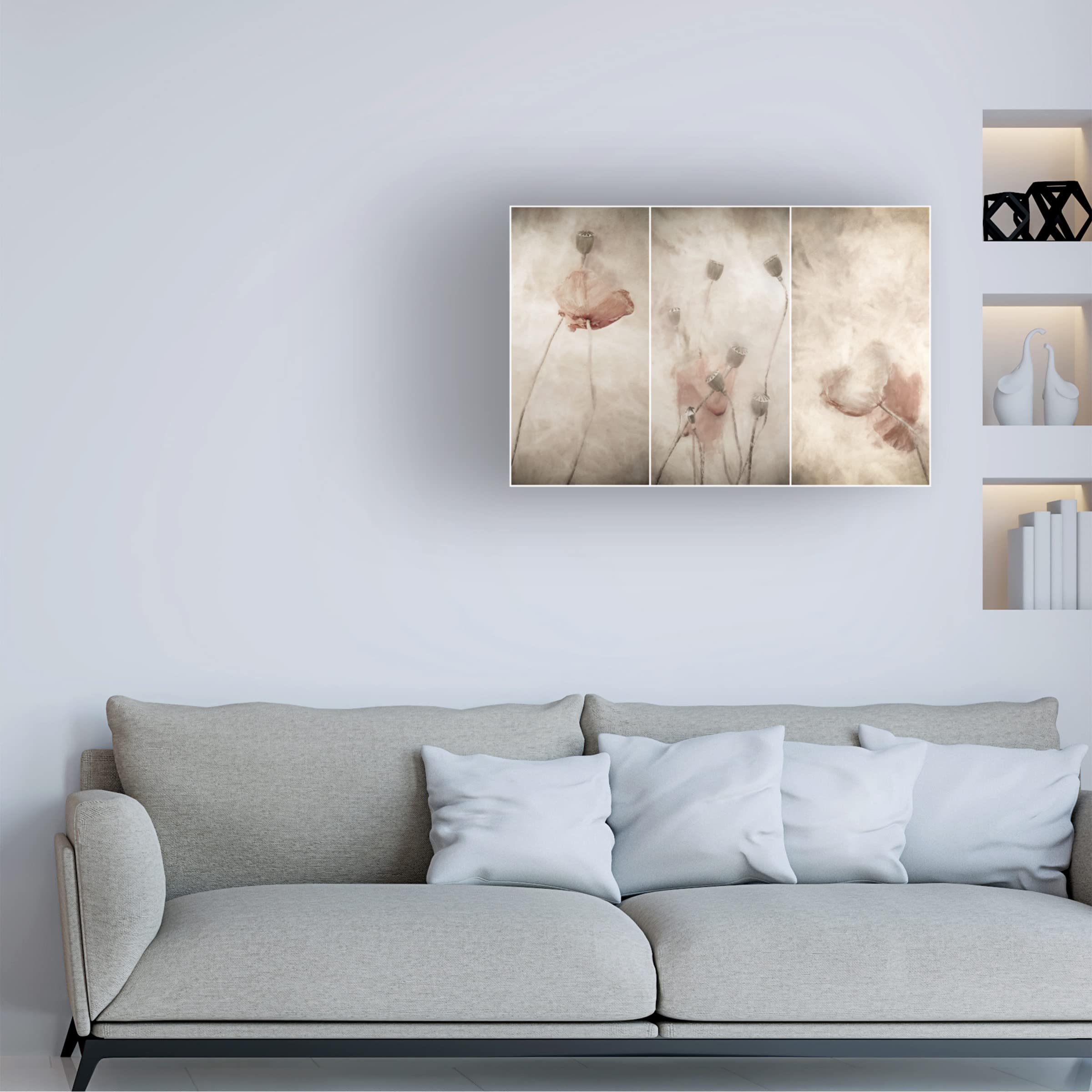 Trademark Fine Art 'Swaying Gentle In The Breeze' Canvas Wall Art by Gilbert Claes - Hand-Painted Landscape Painting for Living Room, Bedroom & Office Decor