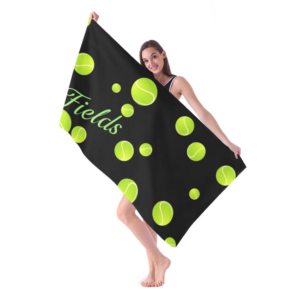 Custom Personalized Beach Towel with Name - Quick Dry Absorbent Microfiber Sand Proof Pool Bath Towel 30x60 Inch for Kids, Girls, Boys & Adults - Perfect for Swimming, Beach Trips, Picnics & Outdoor Activities