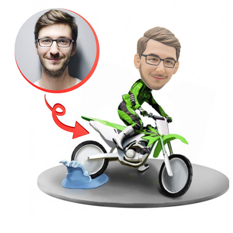 Custom Motorcycle Bobblehead - Personalized Rider Figurine for Bikers & Motorcycle Enthusiasts | Perfect for Bike Shows, Man Caves & Gift Giving
