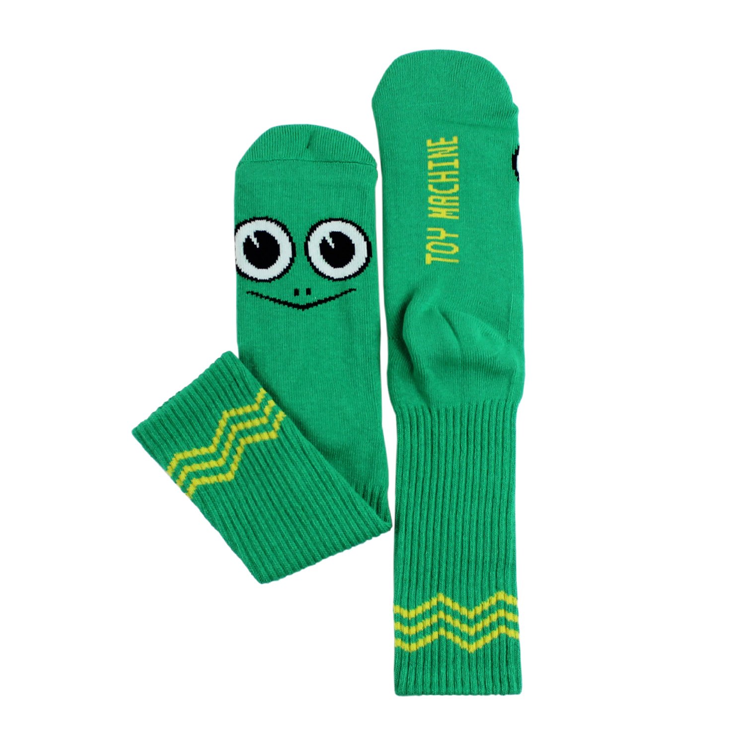 Toy Machine Turtle Boy Crew Socks - Green Cotton Skateboard Socks for Men & Women - 1 Pair - Comfortable & Durable for Skateboarding, Casual Wear & Gifts