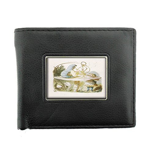 Alice Tenniel Hookah Bifold Wallet D-283 - Stylish Leather Card Holder for Men & Women - Perfect for Travel, Parties, and Everyday Use