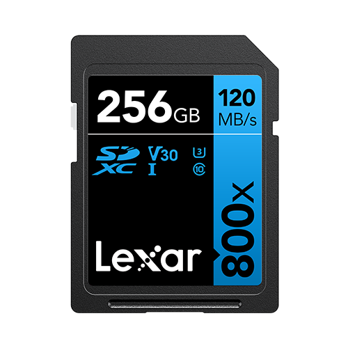 Lexar Performance Blue Series 800x SDXC UHS-I Memory Card - 95MB/s Read, 45MB/s Write Speed - Perfect for DSLR Cameras, 4K Video Recording & High-Speed Photography
