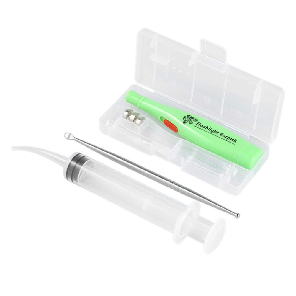 HEALLILY LED Light Ear Wax Removal Kit - Ear Pick, Spoon & Tweezer Set with Storage Case for Safe Ear Cleaning | Perfect for Home Use, Travel & Personal Hygiene Care Gifts