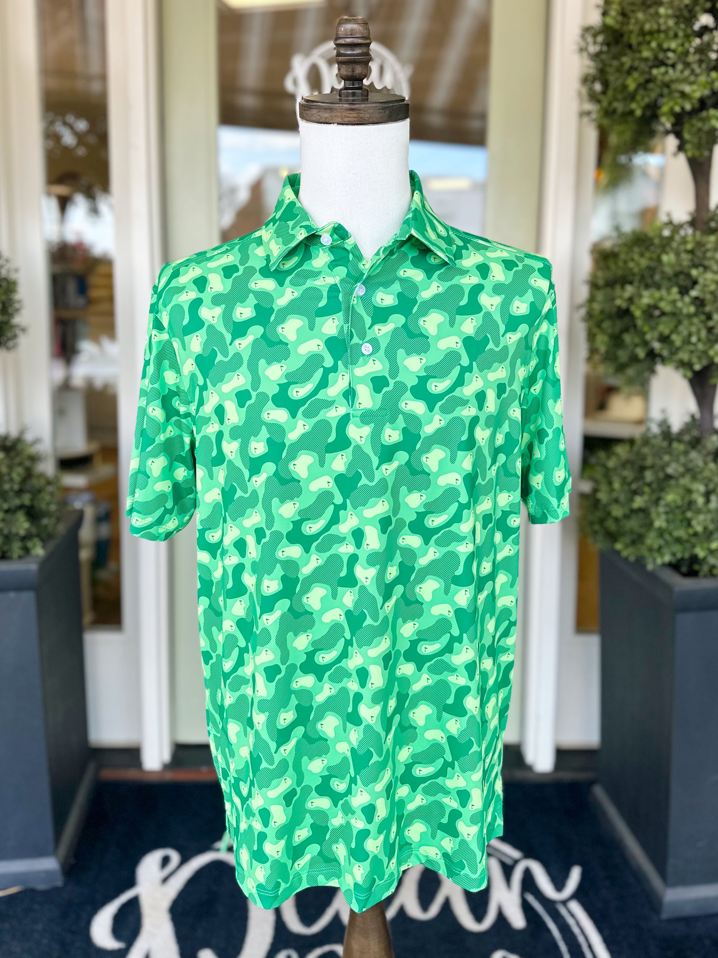 Meripex Men's Golf Camo Polo Shirt - Moisture-Wicking, UV Protection & Breathable for Golf, Outdoor & Casual Wear