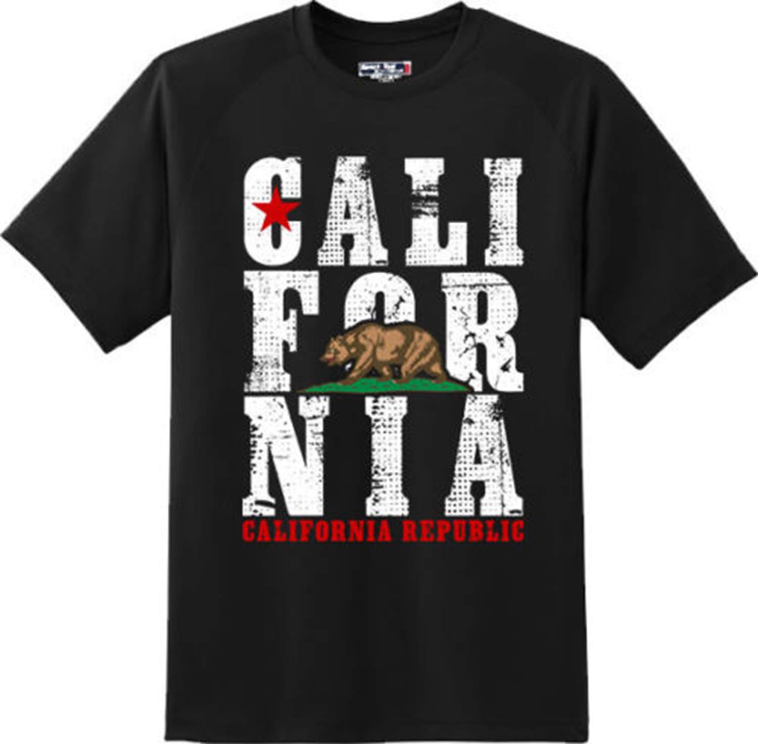 California Republic Patriotic Golden State Graphic T-Shirt - USA Flag Design, Vintage Style Tee for Men & Women - Perfect for 4th of July, Independence Day & Casual Wear