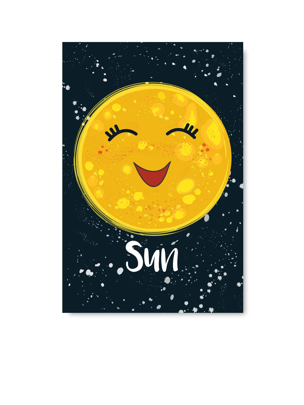 Funny Ugly Christmas Sweater Planets Wall Art Poster - 15x22 Inch Solar System Nursery Decor for Baby Room, Kids Bedroom & Holiday Home Decoration