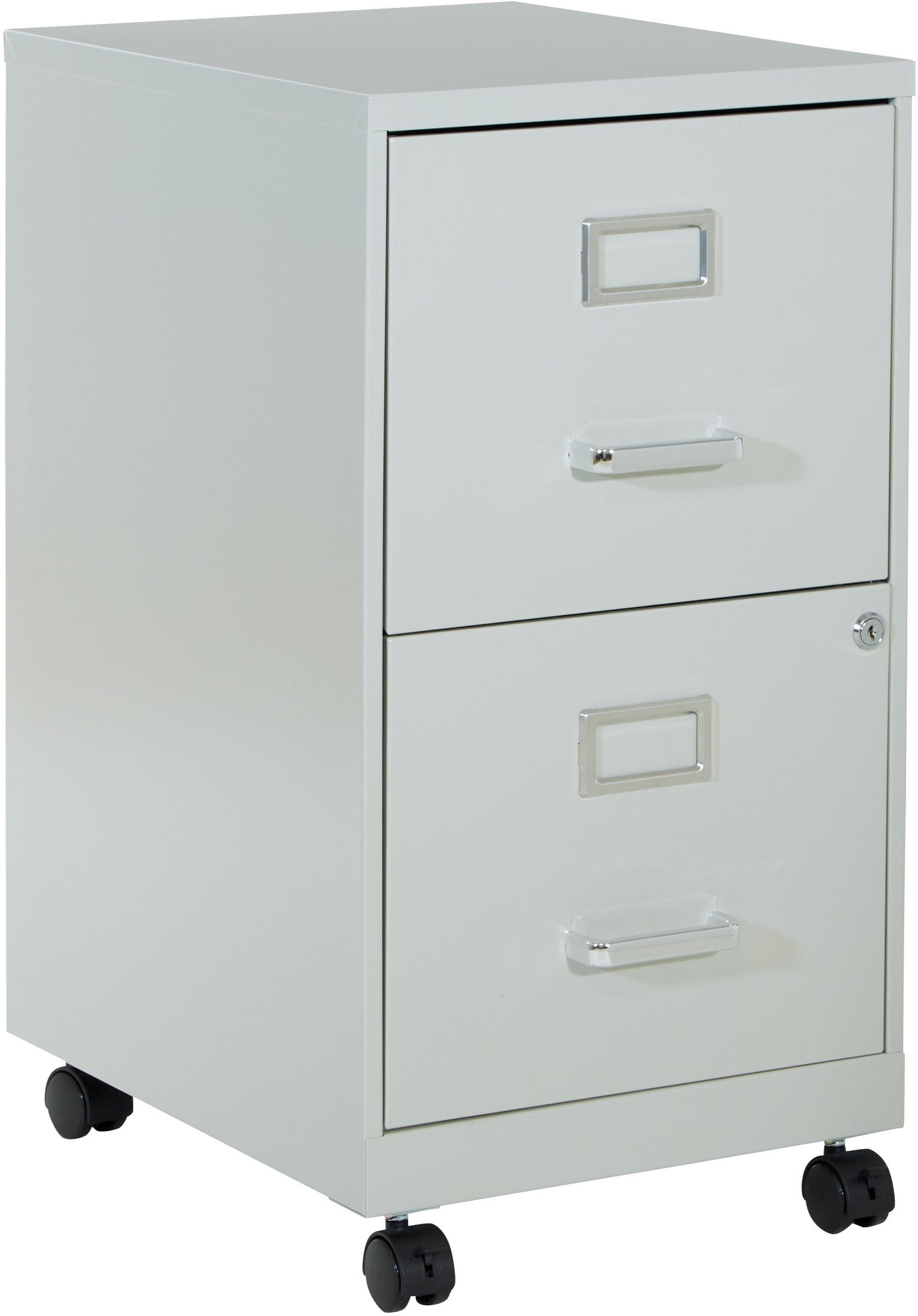 Office Star 2-Drawer Mobile Metal File Cabinet - Lockable Rolling Storage for Home & Office Organization [CF2DRM] - Perfect for Documents, Files, and Office Supplies Storage