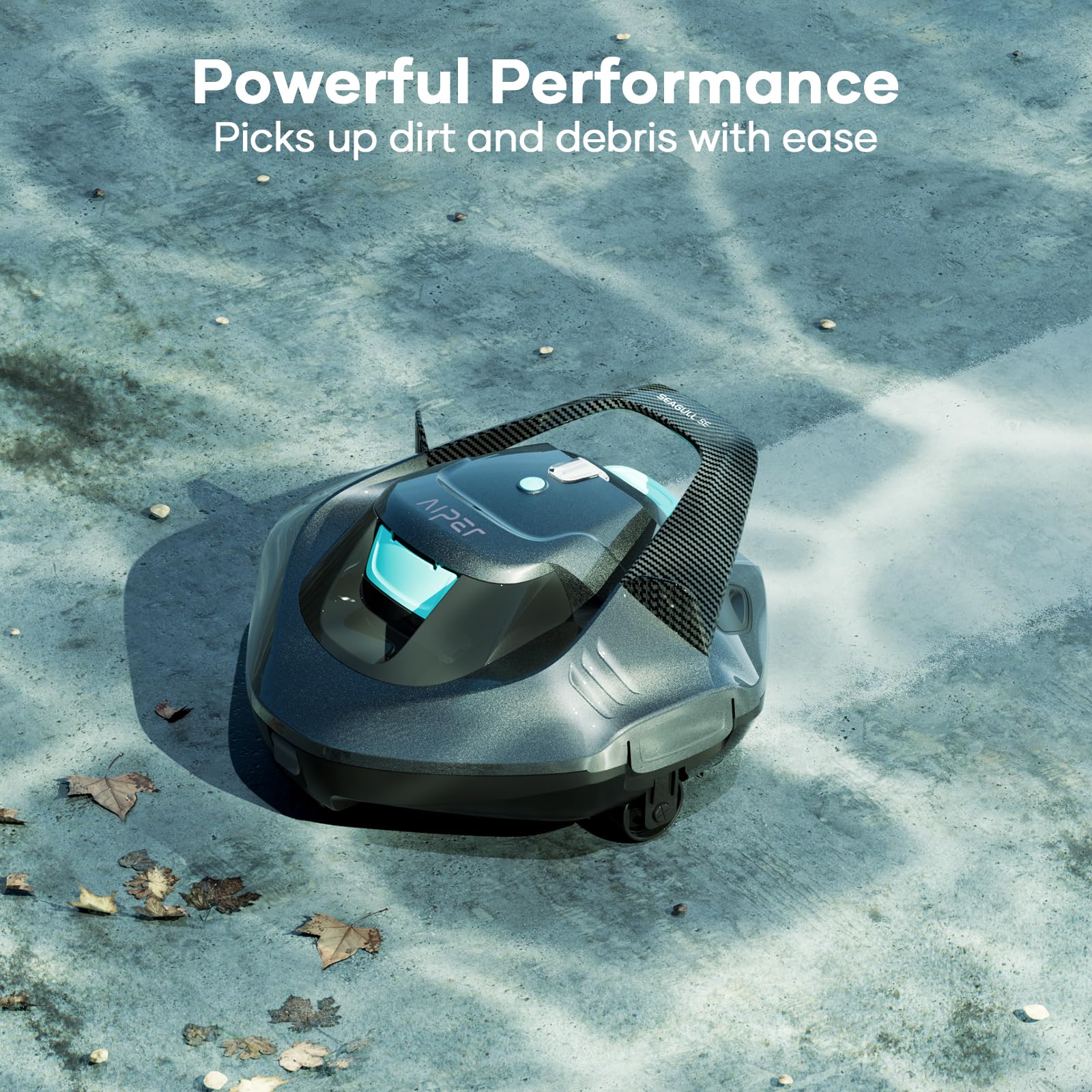 AIPER Cordless Robotic Pool Cleaner for Above-Ground Flat Pools - 90 Min Runtime, Self-Parking Tech, Lightweight Design | Perfect for Weekly Pool Maintenance & Quick Cleaning