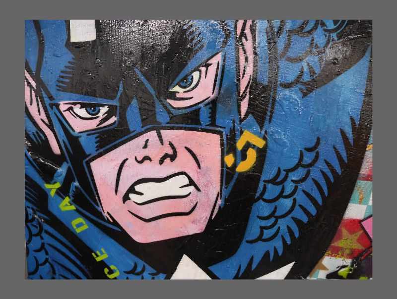 Captain America Urban Pop Art Print - Marvel Superhero Wall Decor for Home, Office & Gamer Room