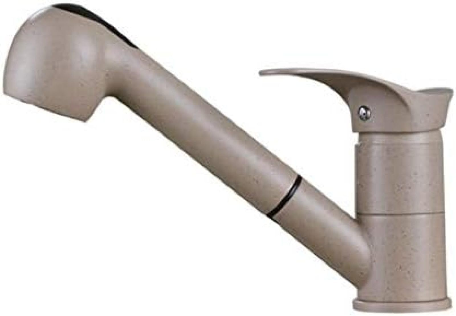 CRJUS 360° Swivel Pull-Out Kitchen Faucet with Water-Saving Beige Basin Mixer Tap for Hot and Cold Water, Ideal for Modern Home Kitchens