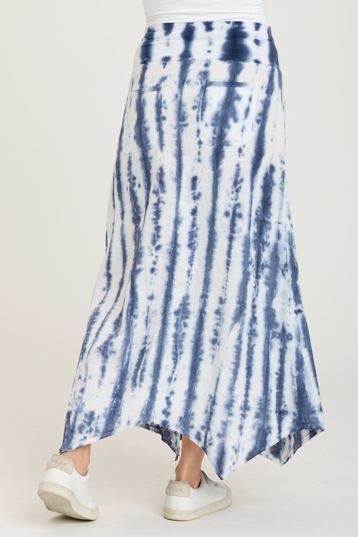 Triste Pelagic Wash Skirt - Stylish and Comfortable Women's Midi Skirt for Casual Wear, Beach Outings, and Summer Fashion